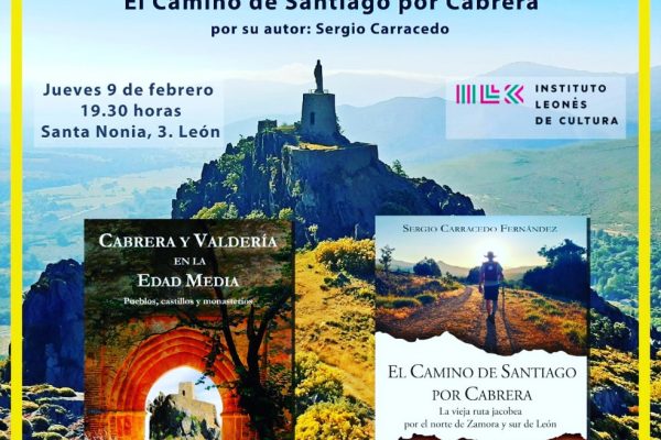 Cartel anunciador de la presentación de los libros de Sergio Carracedo en el Instituto Leonés de Cultura.