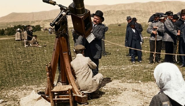 Astrónomos instalados en Cacabelos observaron el eclipse de sol de 1912.