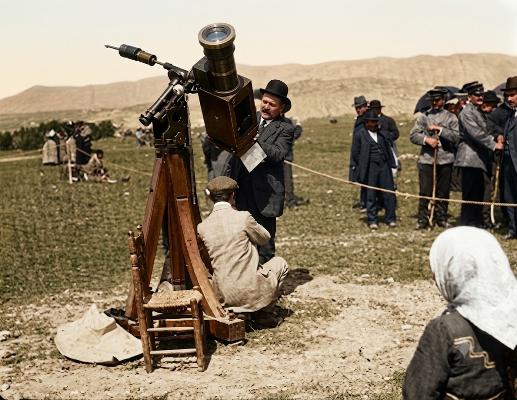 Astrónomos instalados en Cacabelos observaron el eclipse de sol de 1912.